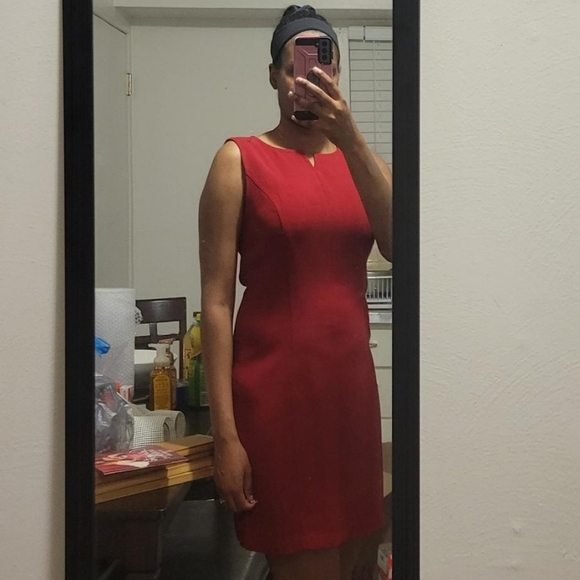 BCBG Maxazria Red Sleeveless Sheath Dress. Size M - Picture 6 of 6